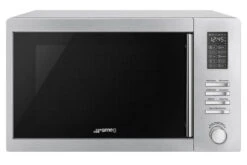 Smeg 34L 1800W Freestanding Combination Microwave Oven | MOE34CXIUK | Stainless Steel
