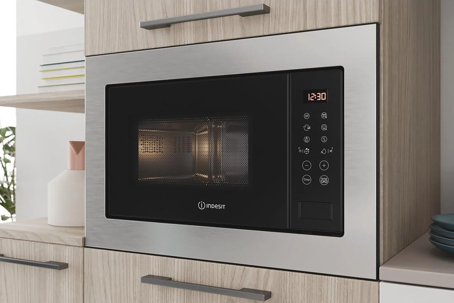 Indesit Built In Microwave | MWI125GX | Stainless Steel 9 Indesit Built In Microwave | MWI125GX | Stainless Steel - Image 7
