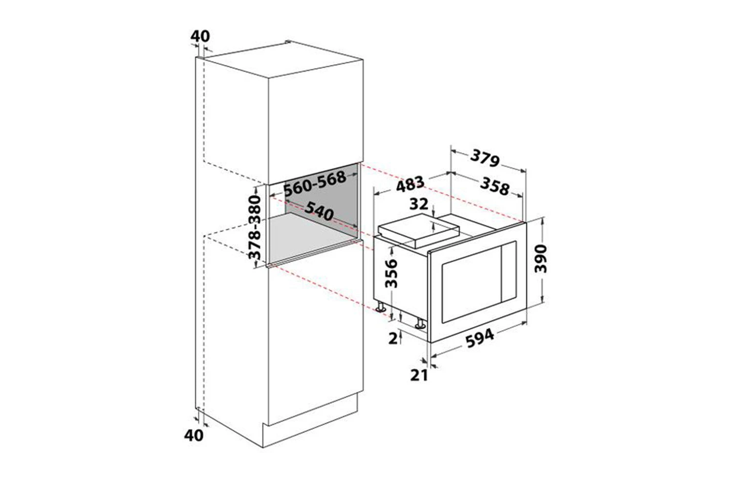 Indesit Built In Microwave | MWI125GX | Stainless Steel 11 Indesit Built In Microwave | MWI125GX | Stainless Steel - Image 9