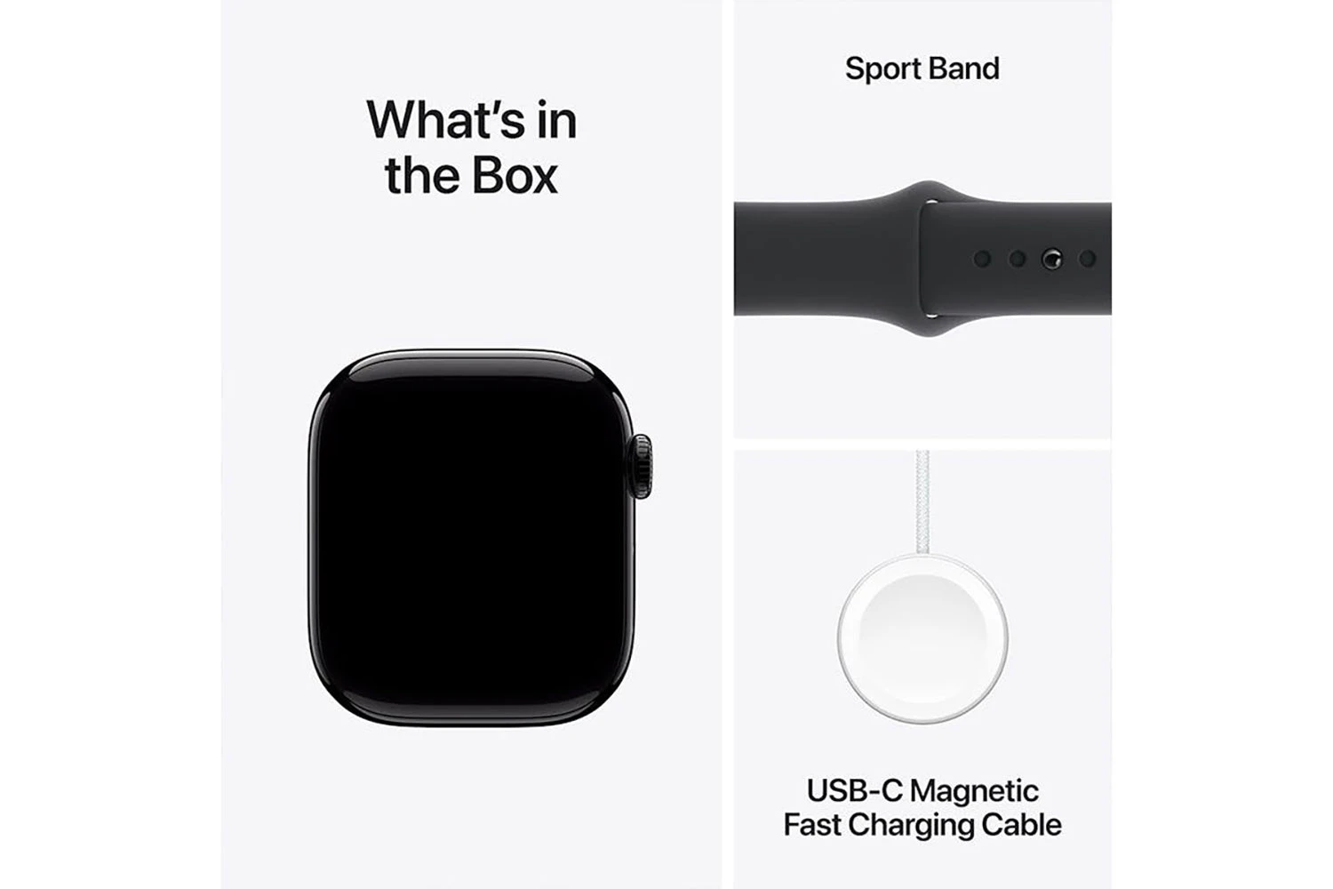 Apple Watch Series 10 | 42mm | Jet Black Aluminium Case Black Sport Band S/M 10 Apple Watch Series 10 | 42mm | Jet Black Aluminium Case Black Sport Band S/M - Image 8