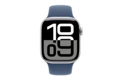 Apple Watch Series 10 | 46mm | Silver Aluminium Case Denim Sport Band M/L