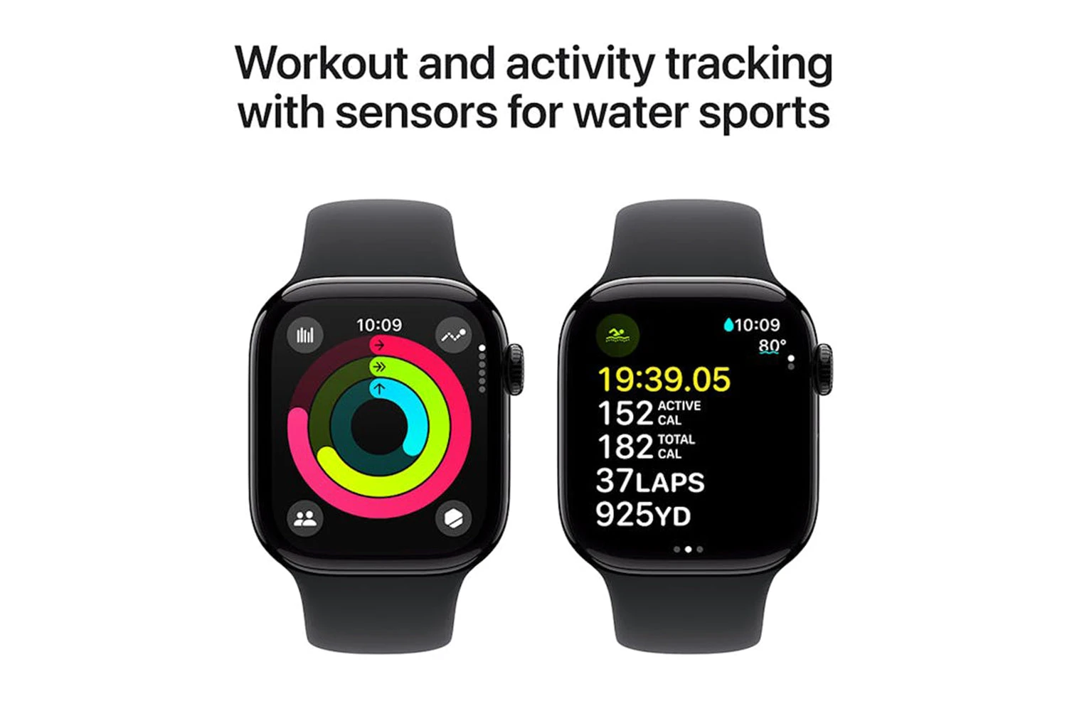 Apple Watch Series 10 | 46mm | Jet Black Aluminium Case Black Sport Band M/L 12 Apple Watch Series 10 | 46mm | Jet Black Aluminium Case Black Sport Band M/L - Image 10