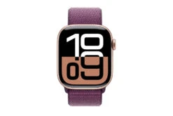 Apple Watch Series 10 | 46mm | Rose Gold Aluminium Case Plum Sport Loop
