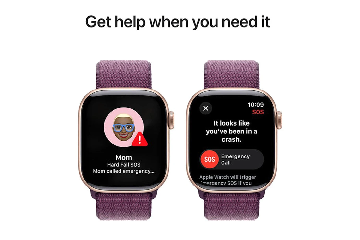 Apple Watch Series 10 | 46mm | Rose Gold Aluminium Case Plum Sport Loop 8 Apple Watch Series 10 | 46mm | Rose Gold Aluminium Case Plum Sport Loop - Image 6