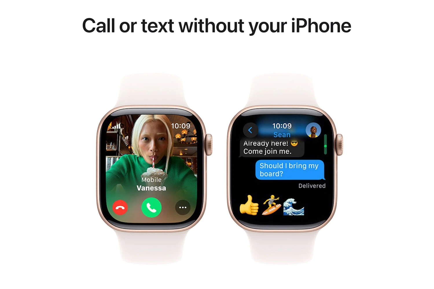 Apple Watch Series 10 GPS + Cellular | 42mm | Rose Gold Aluminium Case With Light Blush Sport Band S/M 9 Apple Watch Series 10 GPS + Cellular | 42mm | Rose Gold Aluminium Case With Light Blush Sport Band S/M - Image 7