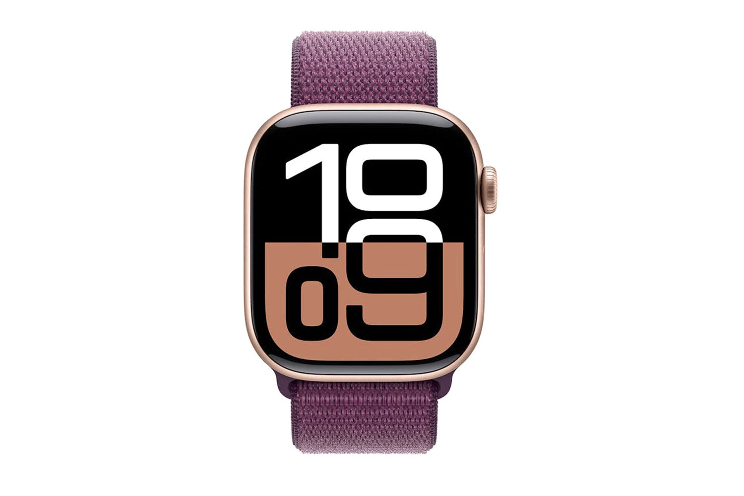 Apple Watch Series 10 GPS + Cellular | 42mm | Rose Gold Aluminium Case With Plum Sport Loop 3 Apple Watch Series 10 GPS + Cellular | 42mm | Rose Gold Aluminium Case With Plum Sport Loop