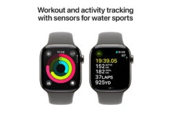 Apple Watch Series 10 GPS + Cellular | 42mm | Natural Titanium Case With Stone Grey Sport Band S/M -Home Appliances MWXD3QAA 4