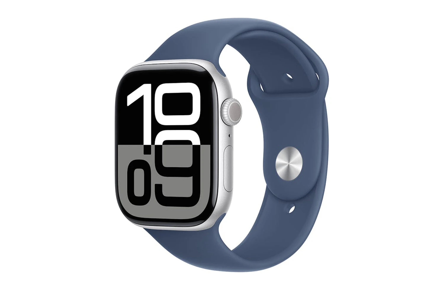 Apple Watch Series 10 GPS + Cellular | 46mm | Silver Aluminium Case With Denim Sport Band S/M 4 Apple Watch Series 10 GPS + Cellular | 46mm | Silver Aluminium Case With Denim Sport Band S/M - Image 2