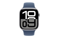 Apple Watch Series 10 GPS + Cellular | 46mm | Silver Aluminium Case With Denim Sport Band S/M