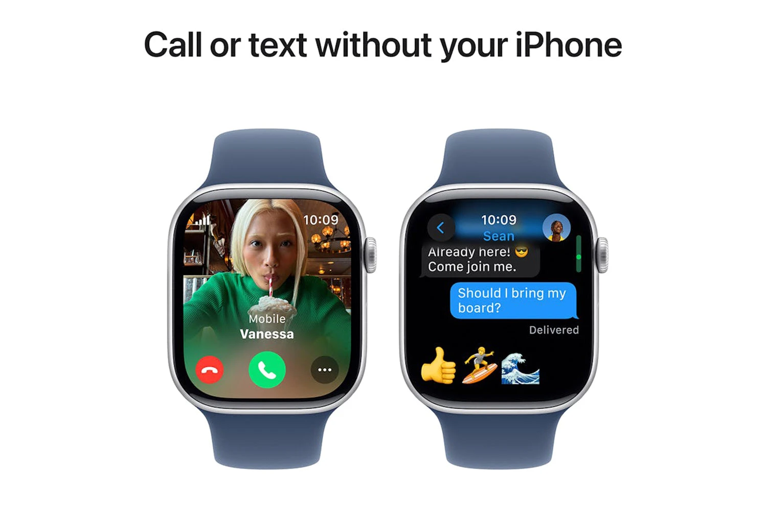 Apple Watch Series 10 GPS + Cellular | 46mm | Silver Aluminium Case With Denim Sport Band M/L 9 Apple Watch Series 10 GPS + Cellular | 46mm | Silver Aluminium Case With Denim Sport Band M/L - Image 7