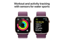 Apple Watch Series 10 GPS + Cellular | 46mm | Rose Gold Aluminium Case With Plum Sport Loop -Home Appliances MWY83QAA 4