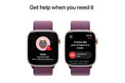 Apple Watch Series 10 GPS + Cellular | 46mm | Rose Gold Aluminium Case With Plum Sport Loop -Home Appliances MWY83QAA 6