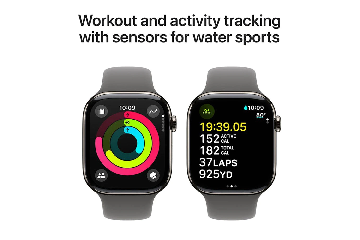 Apple Watch Series 10 GPS + Cellular | 46mm | Natural Titanium Case With Stone Grey Sport Band M/L 6 Apple Watch Series 10 GPS + Cellular | 46mm | Natural Titanium Case With Stone Grey Sport Band M/L - Image 4