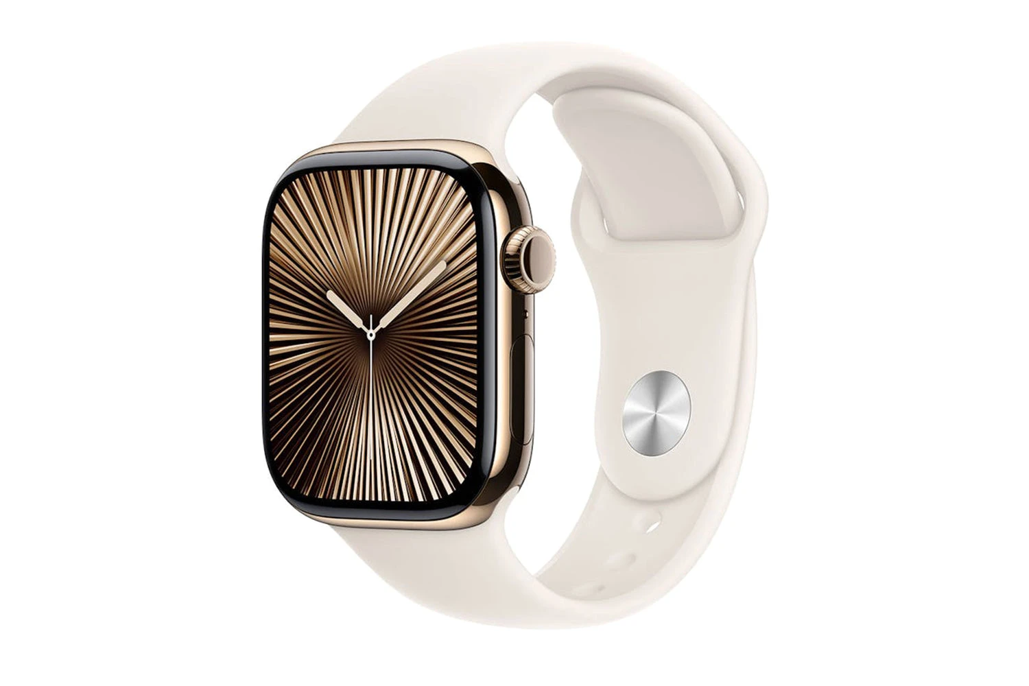 Apple Watch Series 10 GPS + Cellular | 42mm | Gold Titanium Case With Starlight Sport Band M/L 4 Apple Watch Series 10 GPS + Cellular | 42mm | Gold Titanium Case With Starlight Sport Band M/L - Image 2