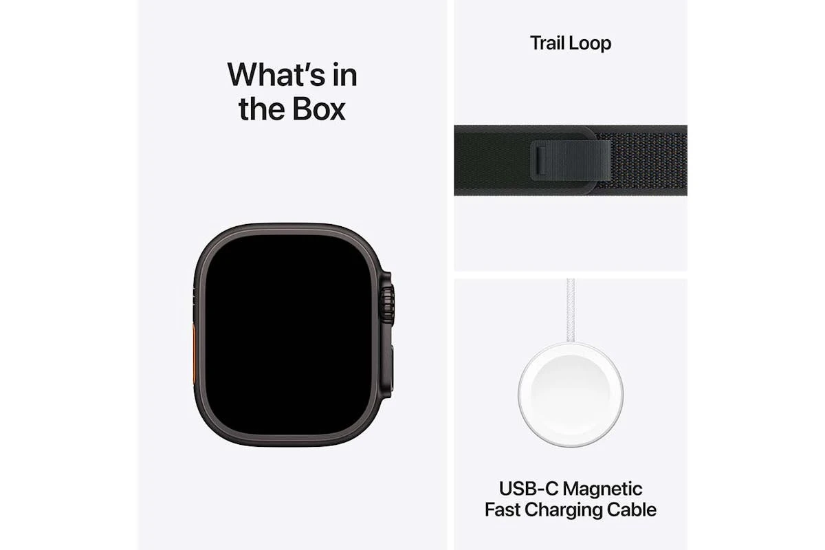Apple Watch Ultra 2 | 49mm | Black Titanium Case With Black Trail Loop M/L 12 Apple Watch Ultra 2 | 49mm | Black Titanium Case With Black Trail Loop M/L - Image 10
