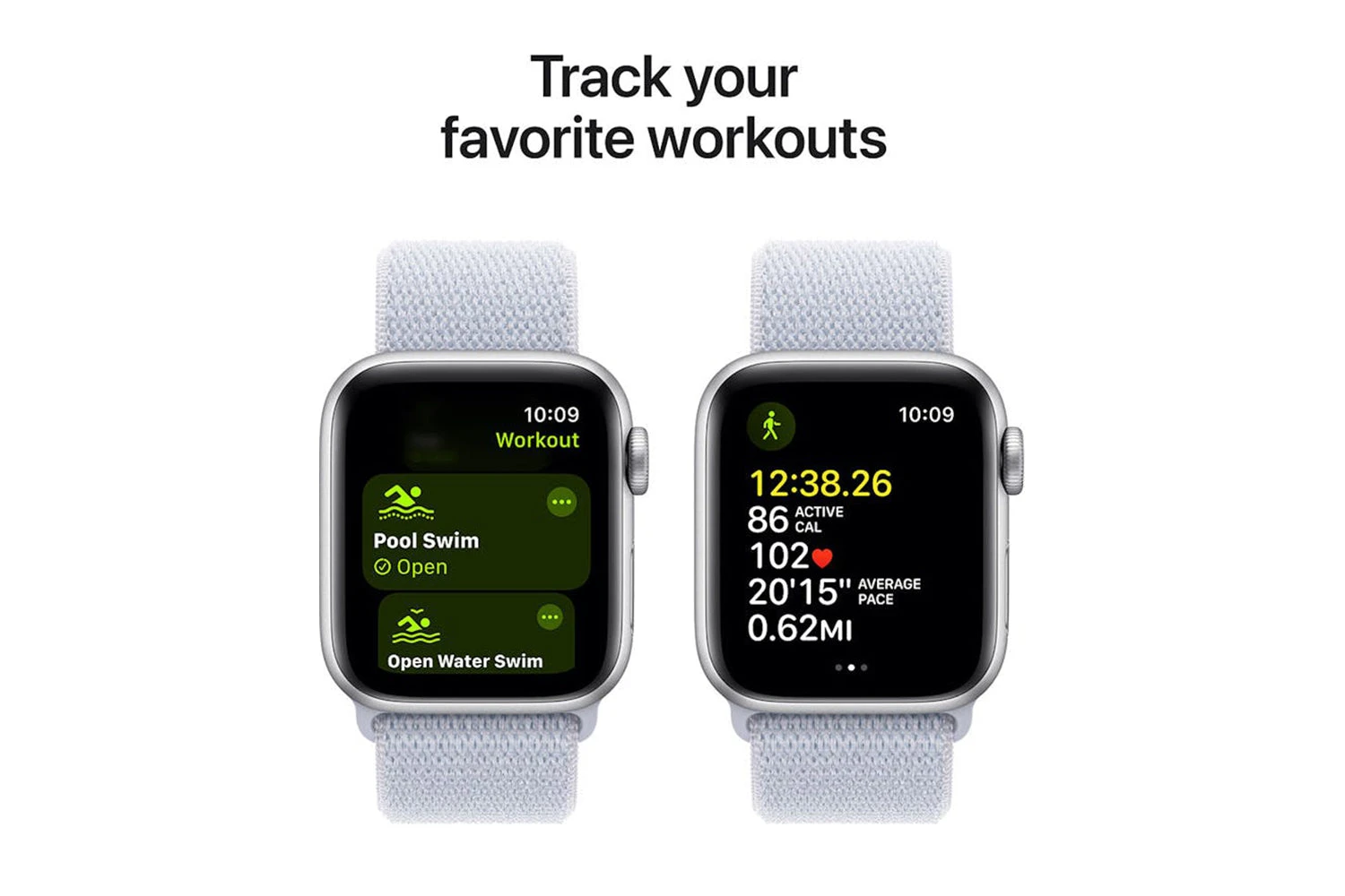 Apple Watch SE GPS | 40mm | Silver Aluminium Case With Blue Cloud Sport Loop 8 Apple Watch SE GPS | 40mm | Silver Aluminium Case With Blue Cloud Sport Loop - Image 6