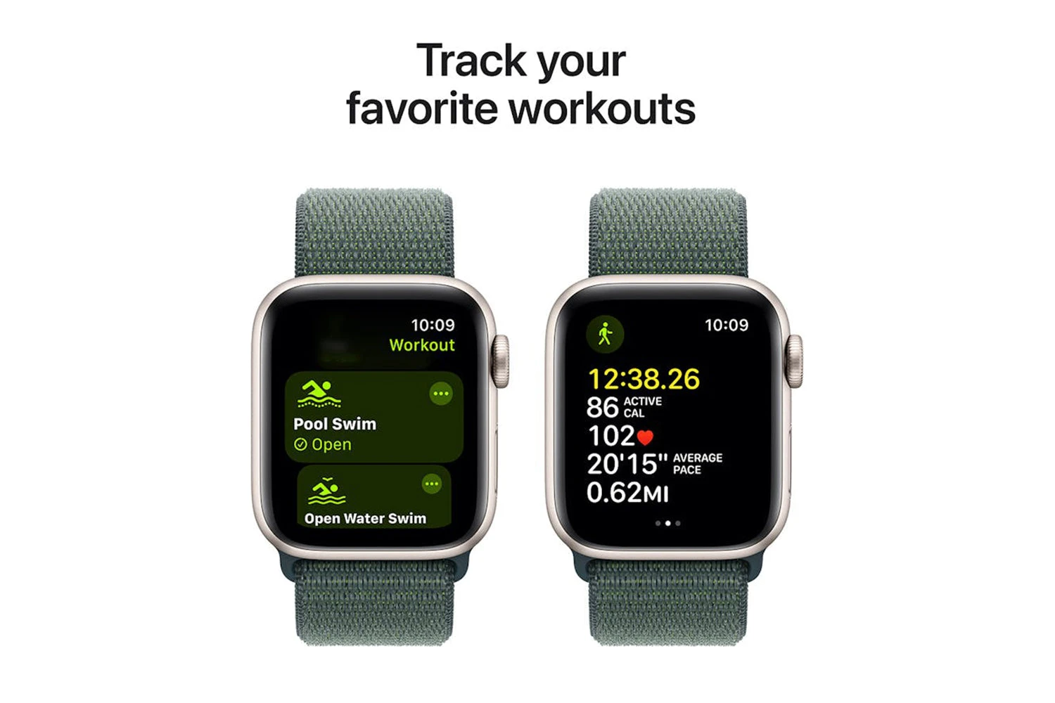 Apple Watch SE GPS | 40mm | Starlight Aluminium Case With Lake Green Sport Loop 8 Apple Watch SE GPS | 40mm | Starlight Aluminium Case With Lake Green Sport Loop - Image 6