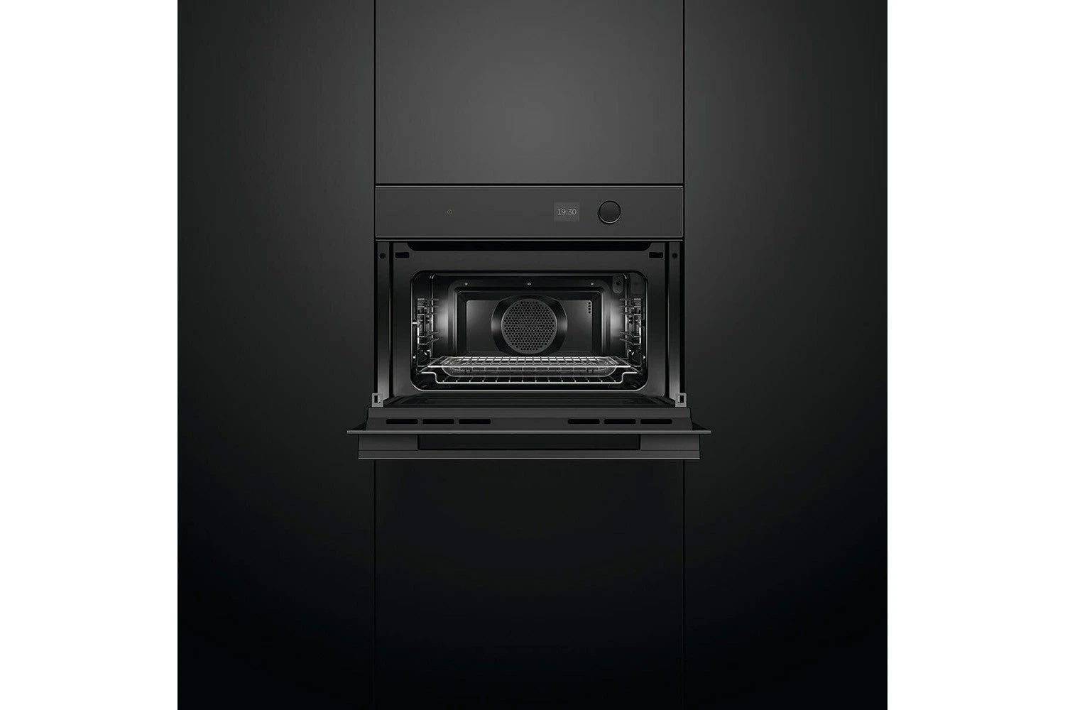 Fisher & Paykel Series 7 Minimal Compact Combi-Microwave Oven | OM60NMLB1 | Black Glass 4 Fisher & Paykel Series 7 Minimal Compact Combi-Microwave Oven | OM60NMLB1 | Black Glass - Image 2