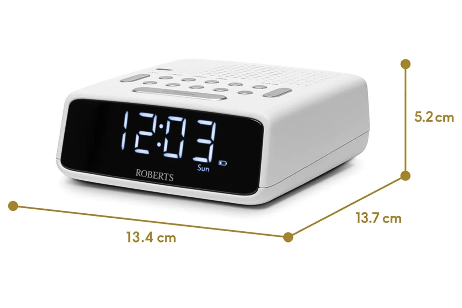 Roberts Ortus FM Radio Dual Alarm | White | ORTUSFMWUK 4 Roberts Ortus FM Radio Dual Alarm | White | ORTUSFMWUK - Image 2