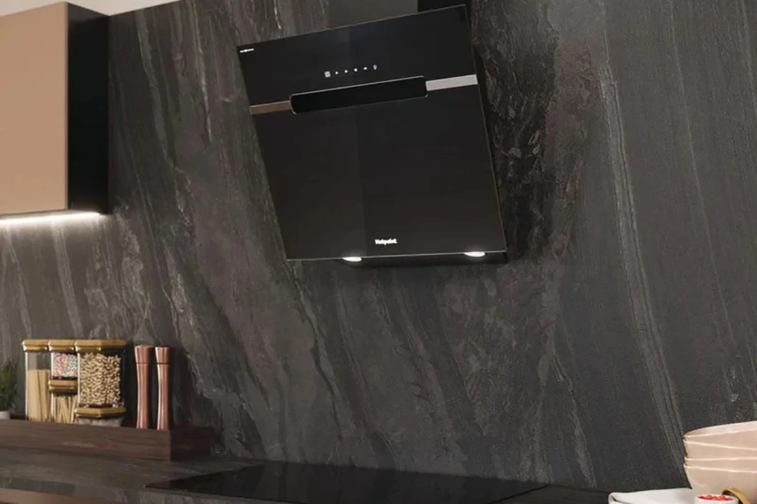 Hotpoint 60cm Chimney Cooker Hood | PHVS61FLTDPK 7 Hotpoint 60cm Chimney Cooker Hood | PHVS61FLTDPK - Image 5