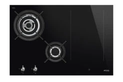 Smeg 75cm Classic Built-in Induction & Gas Hob | PM3743D | Black