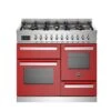 Bertazzoni 100cm Professional Series Dual Fuel Range Cooker | PRO106L3EROT | Rosso -Home Appliances PRO106L3EROT