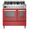 Bertazzoni 90cm Professional Series Dual Fuel Range Cooker | PRO96L2EROT | Rosso -Home Appliances PRO96L2EROT 88f97d7e 3c5b 43c7 9149 8045ca5b2a51
