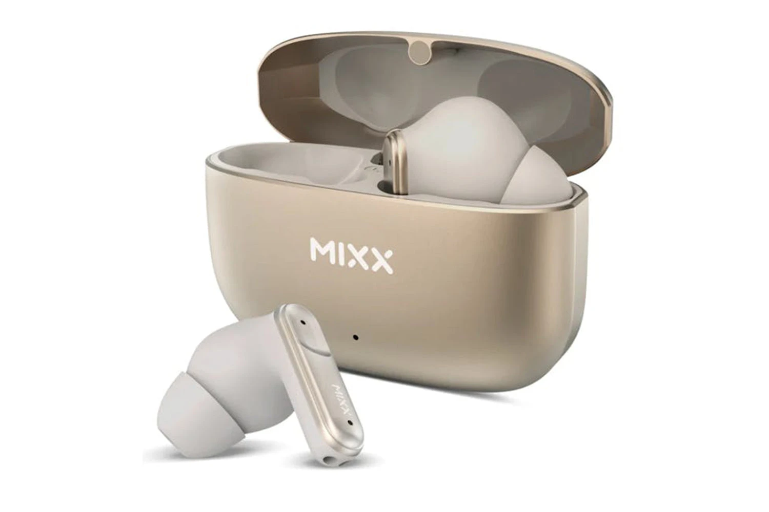 Mixx Streambuds Custom 3 True Wireless Earbuds | Champagne 3 Mixx Streambuds Custom 3 True Wireless Earbuds | Champagne