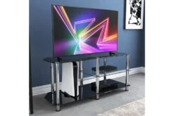 AVF Classic 1.14 Glass TV Stand With Vertical Storage For TVs Up To 55"| Black & Chrome | SDC1140-5 17 AVF Classic 1.14 Glass TV Stand With Vertical Storage For TVs Up To 55"| Black & Chrome | SDC1140-5 -Home Appliances SDC1140 5 4