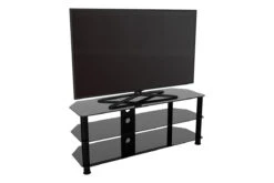 AVF Classic 1.25m Glass Corner TV Stand With Cable Management, For TVs Up To 60" | Black | SDC1250CMBB -Home Appliances SDC1250CMBB 04 300dpi