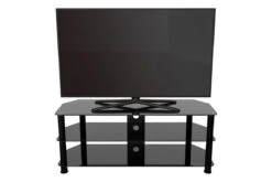 AVF Classic 1.25m Glass Corner TV Stand With Cable Management, For TVs Up To 60" | Black | SDC1250CMBB -Home Appliances SDC1250CMBB 05 300dpi