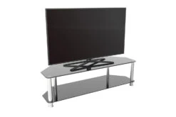 AVF Classic 1.4m Glass Corner TV Stand For TVs Up To 65"| Black & Chrome | SDC1400 -Home Appliances SDC1400 6