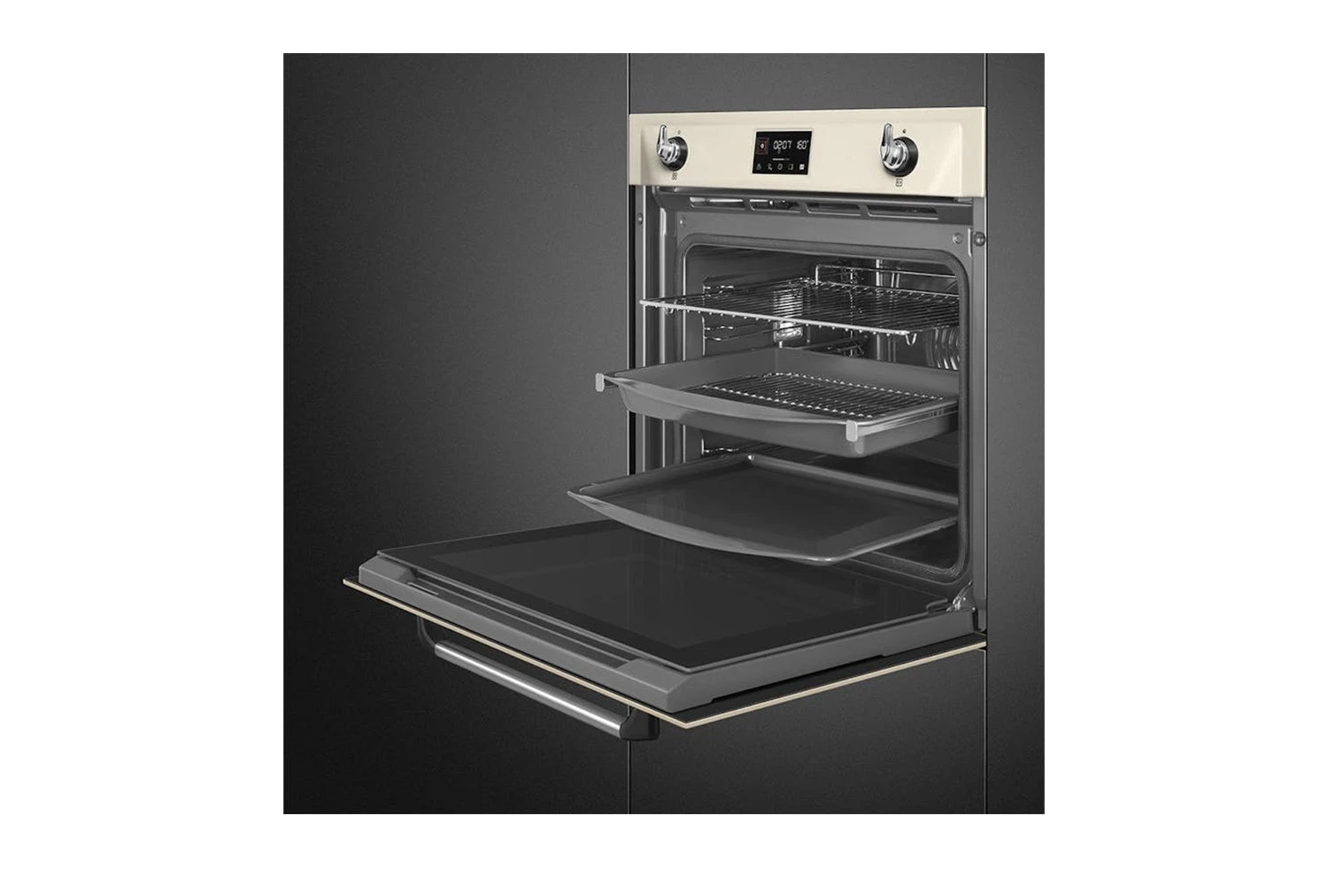 Smeg Victoria Built-in Single Steam Oven | SOP6902S2PP | Cream 5 Smeg Victoria Built-in Single Steam Oven | SOP6902S2PP | Cream - Image 3