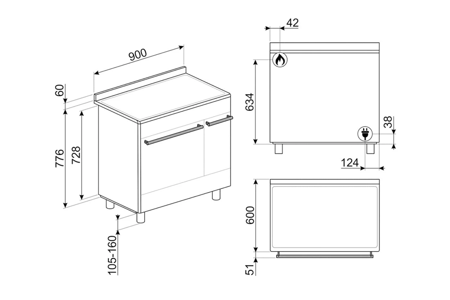 Smeg 90cm Dual Fuel Range Cooker | SUK92MX9-1 | Stainless Steel 4 Smeg 90cm Dual Fuel Range Cooker | SUK92MX9-1 | Stainless Steel - Image 2