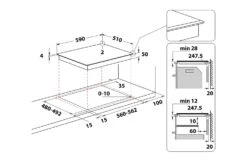 Hotpoint 59cm Flexi Zone Induction Hob | TB7960CBF -Home Appliances TB7960CBF 9