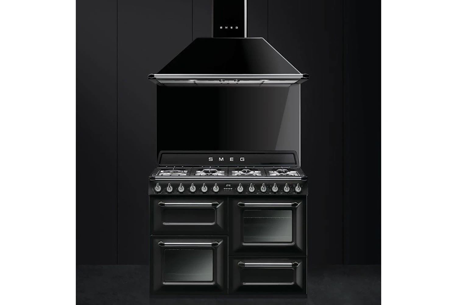 Smeg 110cm Dual Fuel Range Cooker | TR4110BL1 | Gloss Black 5 Smeg 110cm Dual Fuel Range Cooker | TR4110BL1 | Gloss Black - Image 3