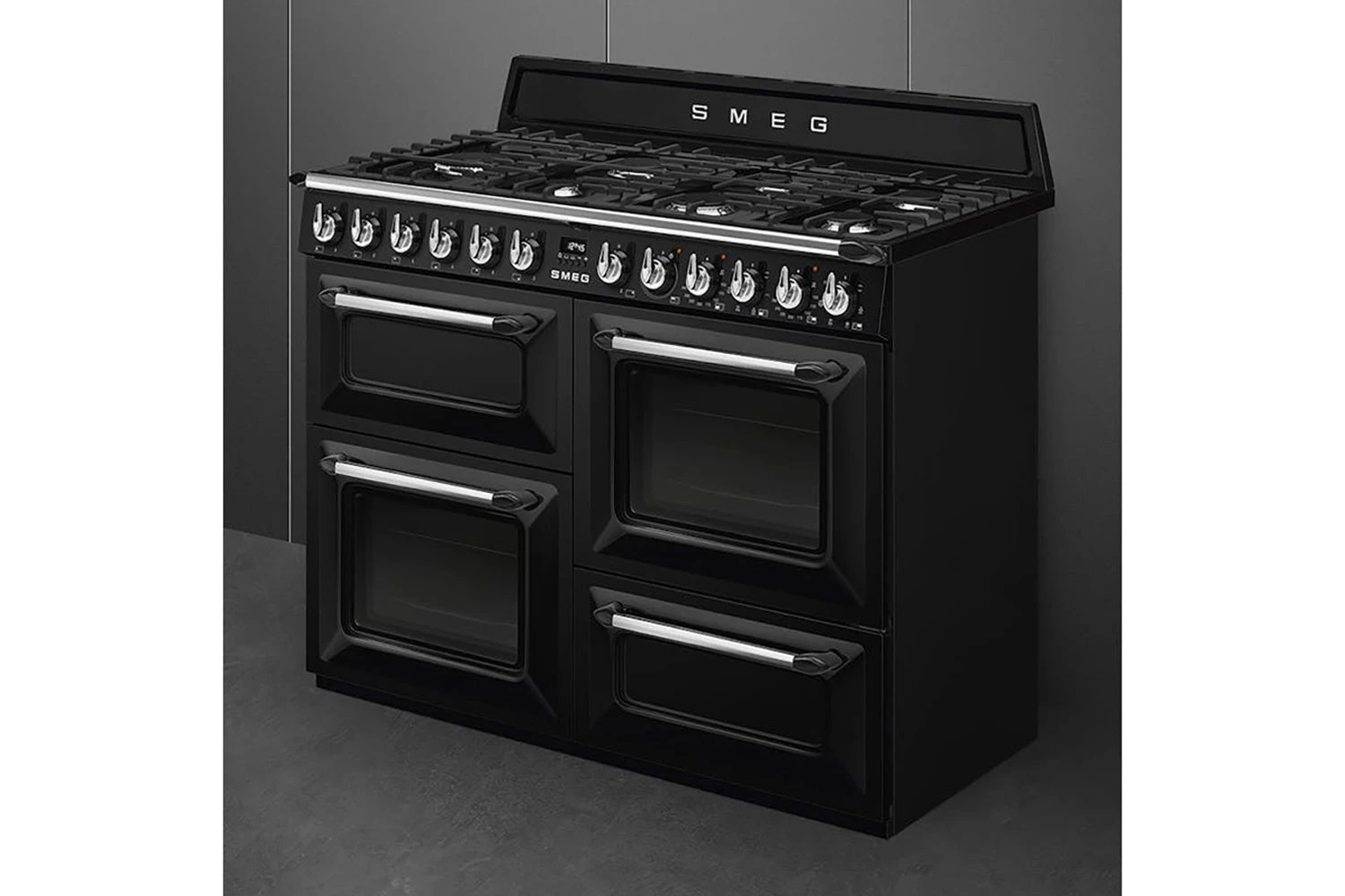Smeg 110cm Dual Fuel Range Cooker | TR4110BL1 | Gloss Black 4 Smeg 110cm Dual Fuel Range Cooker | TR4110BL1 | Gloss Black - Image 2