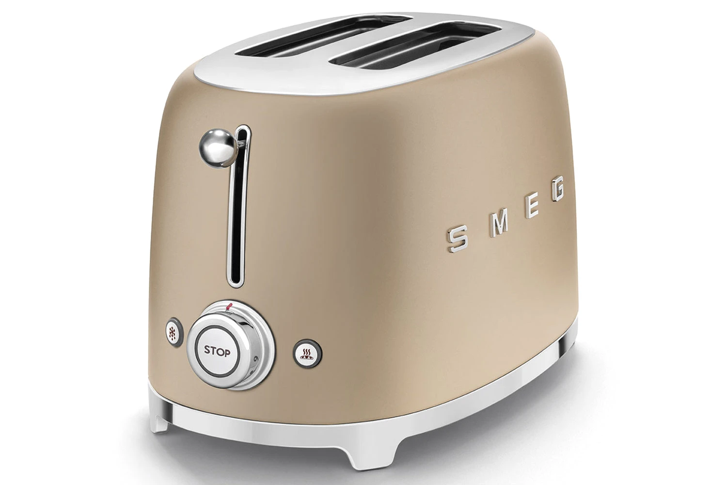 Smeg 50's Retro Style Aesthetic 2 Slice Toaster | TSF01CHMUK | Champagne 5 Smeg 50's Retro Style Aesthetic 2 Slice Toaster | TSF01CHMUK | Champagne - Image 3