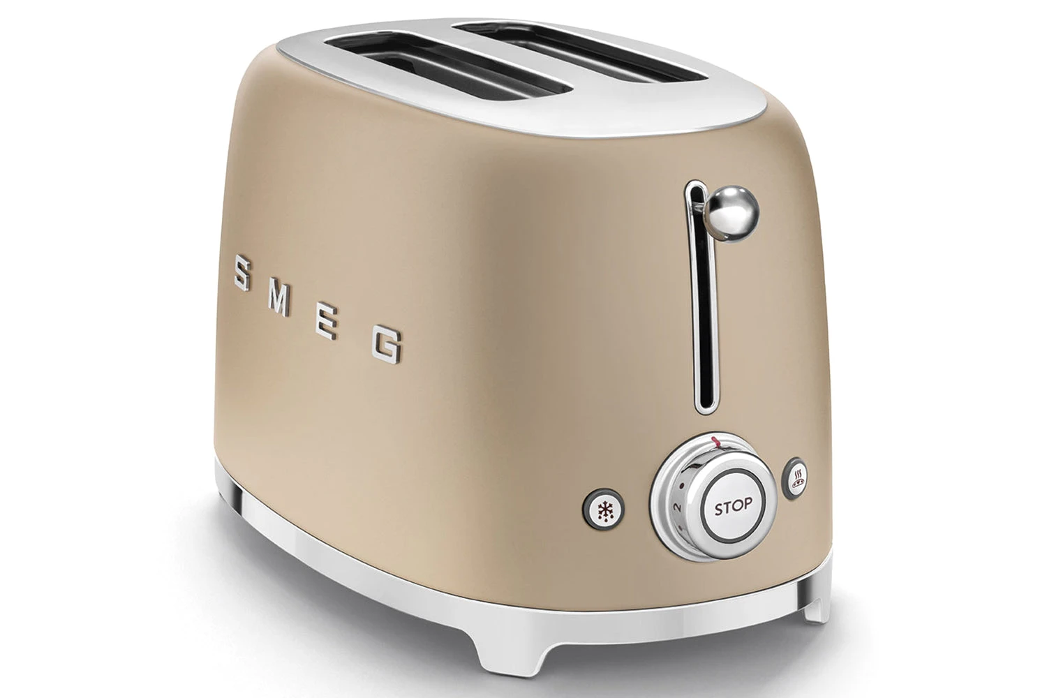 Smeg 50's Retro Style Aesthetic 2 Slice Toaster | TSF01CHMUK | Champagne 8 Smeg 50's Retro Style Aesthetic 2 Slice Toaster | TSF01CHMUK | Champagne - Image 6