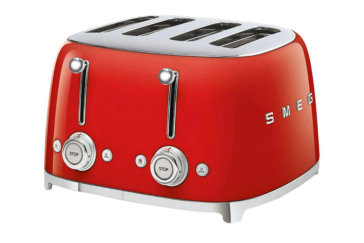 Smeg 50's Retro Style Aesthetic 4 Slice Toaster | TSF03RDUK | Red 4 Smeg 50's Retro Style Aesthetic 4 Slice Toaster | TSF03RDUK | Red - Image 2