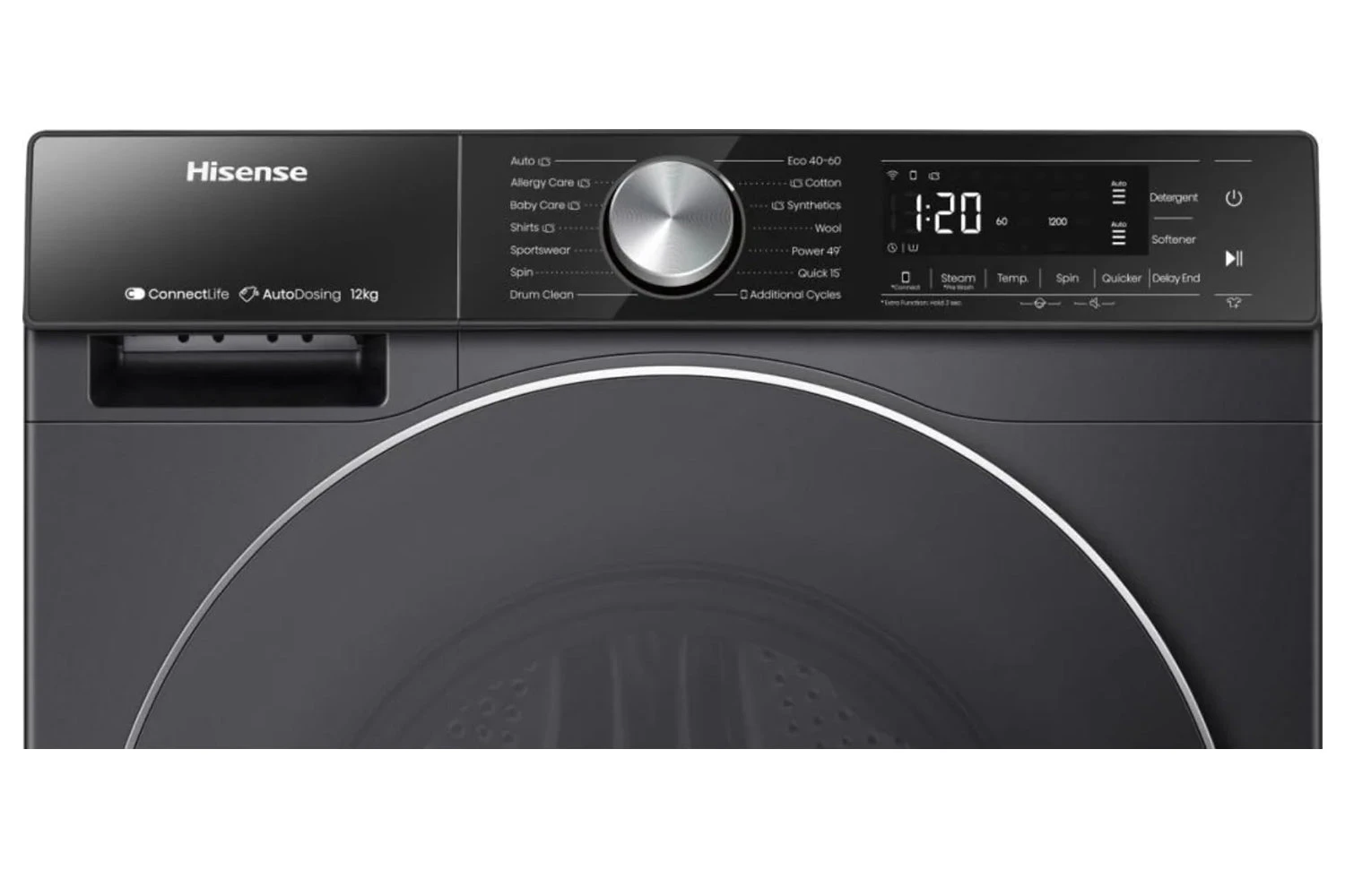 Hisense 12kg Freestanding Washing Machine | WF5S1245BB 5 Hisense 12kg Freestanding Washing Machine | WF5S1245BB - Image 3