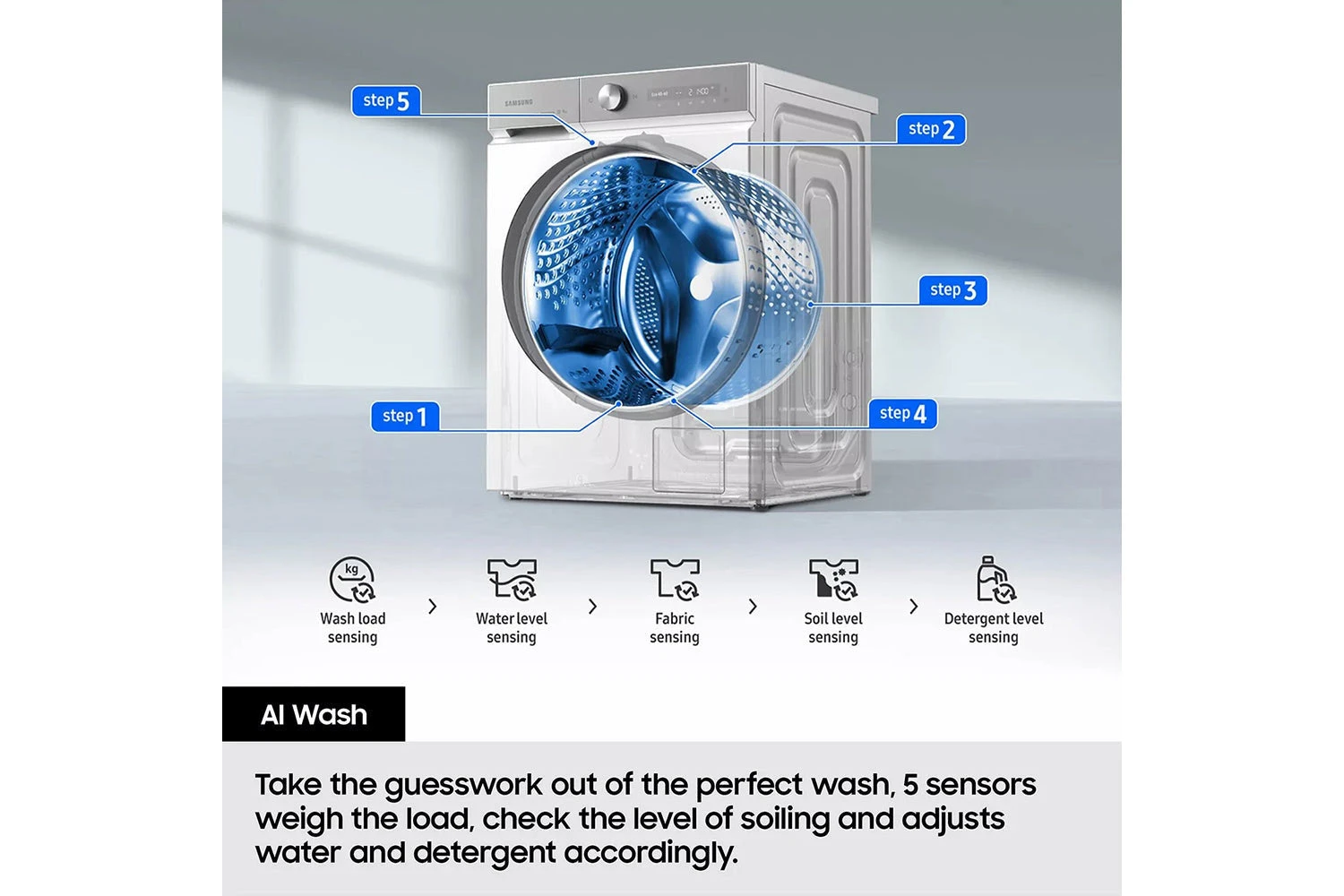 Samsung Series 6 11kg Freestanding Washing Machine | WW11DG6B85LBU1 6 Samsung Series 6 11kg Freestanding Washing Machine | WW11DG6B85LBU1 - Image 4