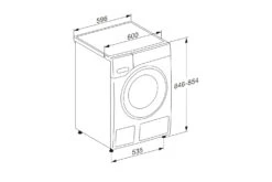 Miele PWash 9kg Washing Machine | WWJ880 | Lotus White -Home Appliances WWJ880WCSTechnicalProductDrawing
