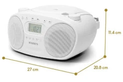 Roberts Zoombox FM Radio With CD Player | White -Home Appliances ZOOMBOXFMWUK 5 fd6e5bb2 d8b7 4b7d aa9e 9559fda91e5d