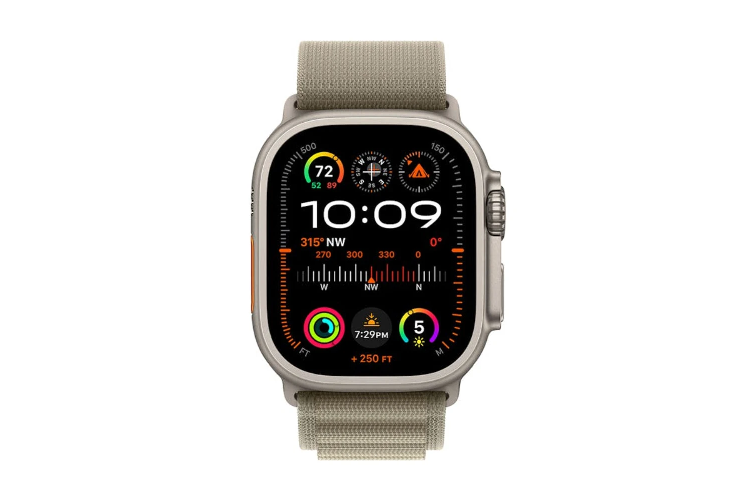 Apple Watch Ultra 2 | 49mm | Titanium Olive Apline Loop 3 Apple Watch Ultra 2 | 49mm | Titanium Olive Apline Loop